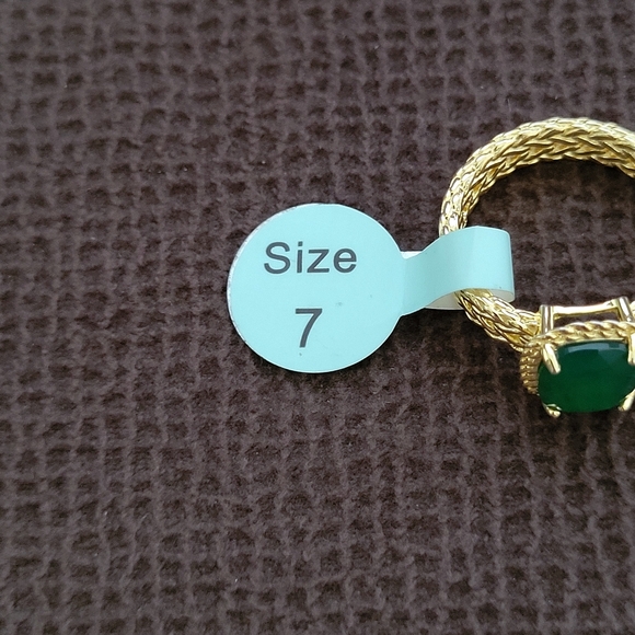 ✨️HP✨️ Gemolio Faceted Deep Green💚 Chalcedony Ring💍 - NWT - Picture 7 of 16